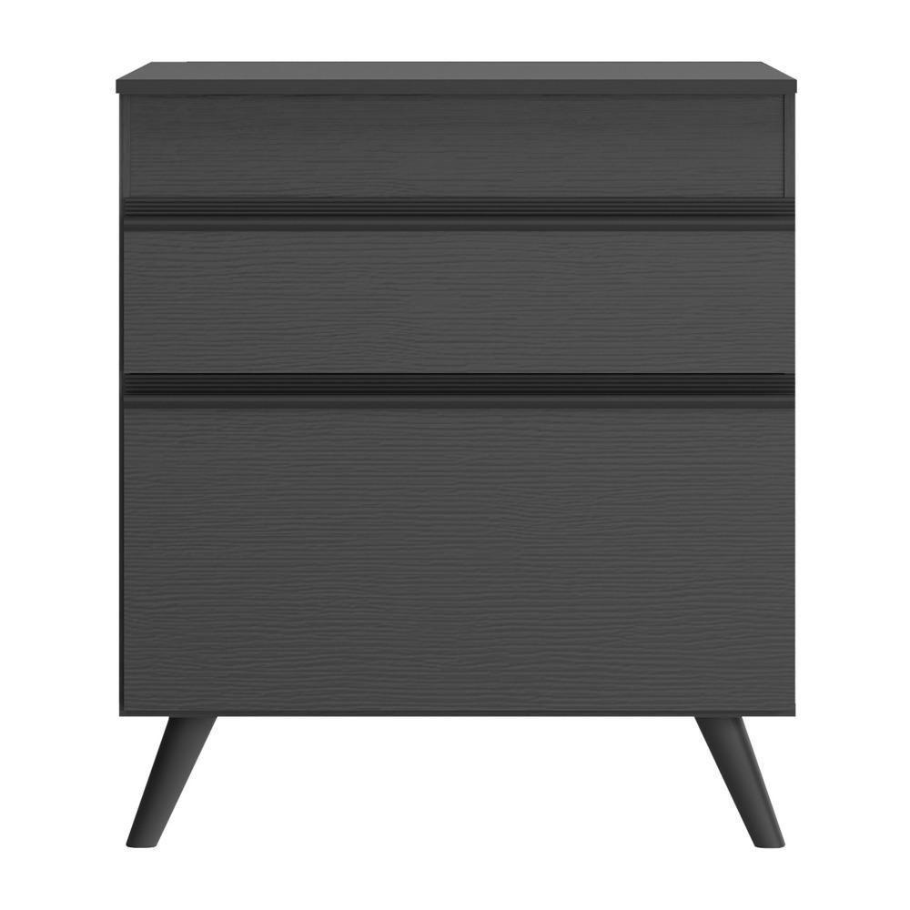 Balcão Cozinha Para Cooktop 70cm 1 Porta 1 Gaveta Veneza Multimóveis V3706 Preto Preto - 2