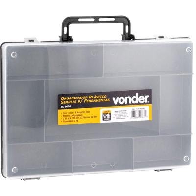 Organizador Plástico 32,5x22x5cm 8 Div Fixas Vd8020 Vonder