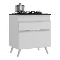 Balcão Cozinha Para Cooktop 70cm 1 Porta 1 Gaveta Veneza Multimóveis V3706 Branco Branco - 1