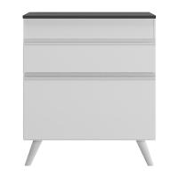 Balcão Cozinha Para Cooktop 70cm 1 Porta 1 Gaveta Veneza Multimóveis V3706 Branco Branco - 2