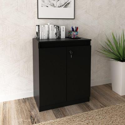 Balcão Escritório Com Chave Multimóveis Cr25046 Preto