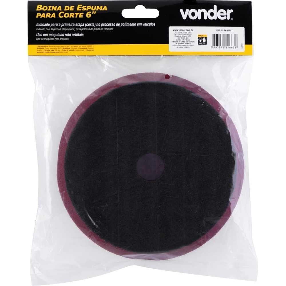 Boina Espuma De Corte 6'' Fixa Fácil Vonder - 6