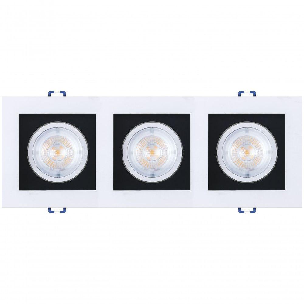 Spot Led Black 3x5w 6500k Triplo Quadrado Black + Decker - 2