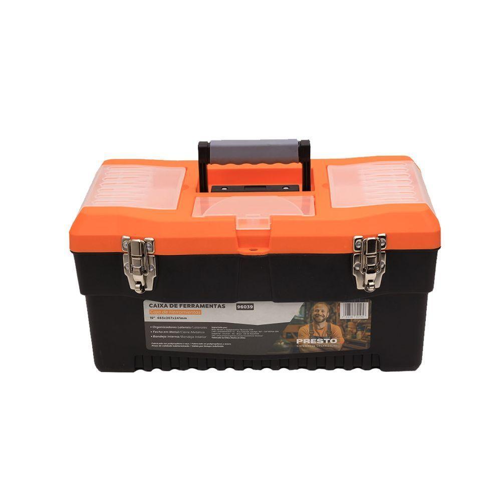 Caixa Plástica Para Ferramentas Com Organizadores 19 Presto - 2