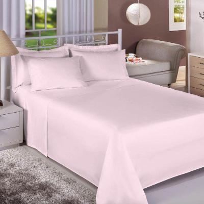 Jogo De Cama Solteiro 130 Fios Premium Plus 3 Peças Rosa