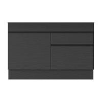 Balcão Cozinha 120cm Com Rodapé 2 Portas 1 Gaveta Veneza Multimóveis V2117 Preto Preto - 2