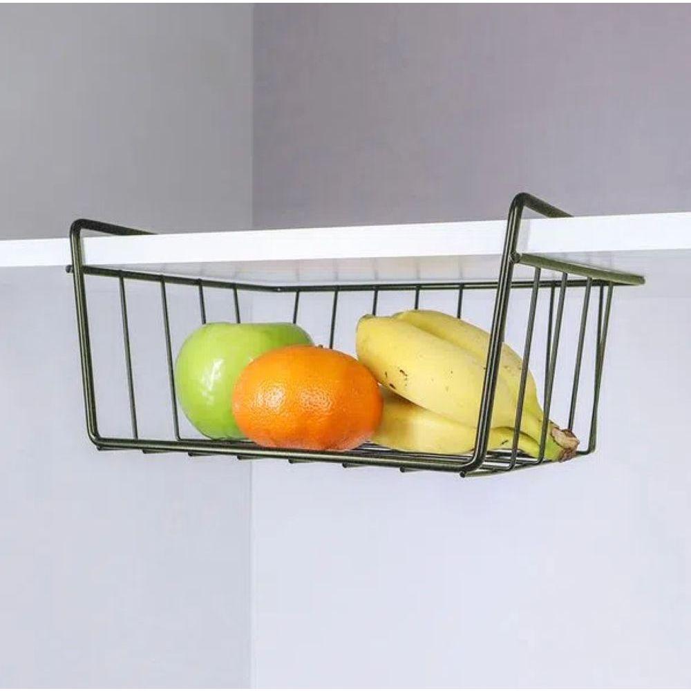 Cesto Suspenso P Para Prateleira Metalizado Oliva Bel - 3