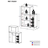 Armário Para Forno E Microondas Multimóveis 2 Portas Branco - 3