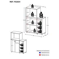 Armário Para Forno E Microondas Multimóveis 2 Portas Branco - 10