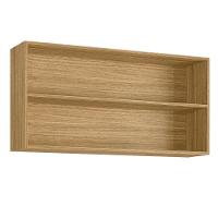 Armário 2 Basculante C/ Vidro 120 Cm Ametista Freijó Ripado Gris - 4