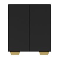 Armário Lavanderia Com 2 Portas Multimóveis Preto/natural - 1