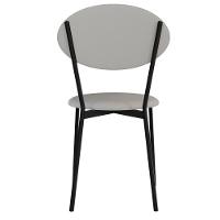 Cadeira Estofada Para Sala De Jantar Azuri Preto C01 Courino Off White - Lyam Decor - 7