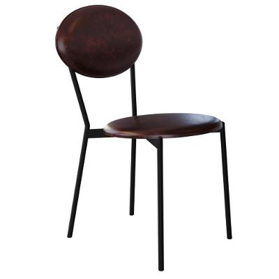 Cadeira Estofada Para Sala De Jantar Azuri Preto C01 Courino Café - Lyam Decor