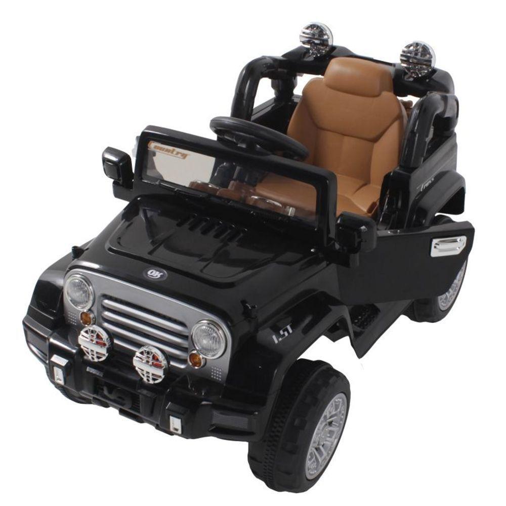 Jipe Elétrico Trilha Preto Com Controle Remoto 12V Bel Brink - 1