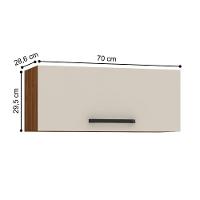 Armário Refrigerador 700 Ametista Nogueira Off White - 3