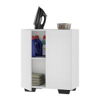 Armário Lavanderia Com 2 Portas Multimóveis Branco/preto - 2