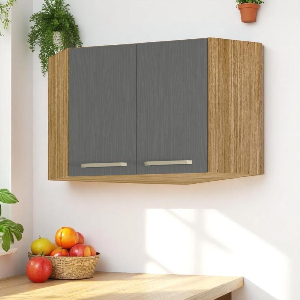 Armário Para Canto Obliquo Ametista Freijó Gris - 1