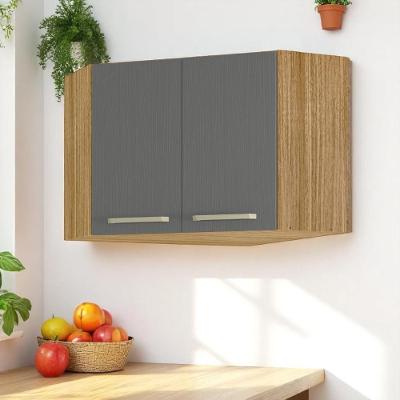 Armário Para Canto Obliquo Ametista Freijó Gris