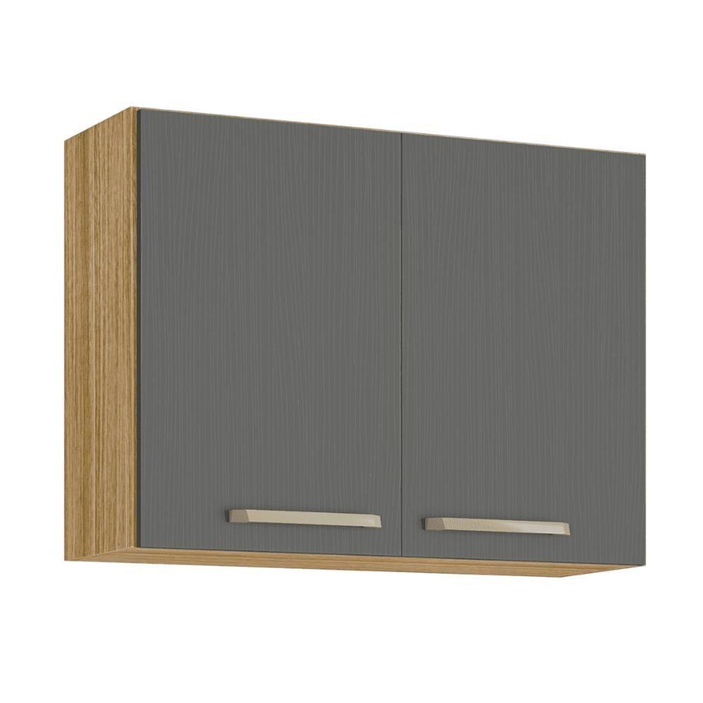 Armário 2 Portas 800 Lapis Freijó Gris - 2