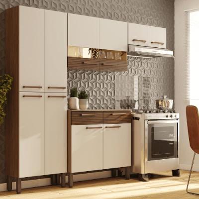 Cozinha Nala C/ Balcão Nogueira Off-white