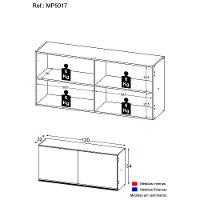 Armário Lavanderia Multiuso 2 Portas Multimóveis Preto - 2