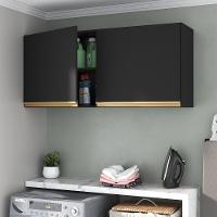 Armário Lavanderia Multiuso 2 Portas Multimóveis Preto