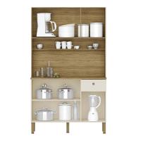 Cozinha C/ Portas E Gavetas Lusso Freijó / Vanilla / Ripado - 4