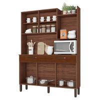 Conjunto Cozinha 6 Portas E Gavetas Torino Nogueira / Ripado / Off White - 4