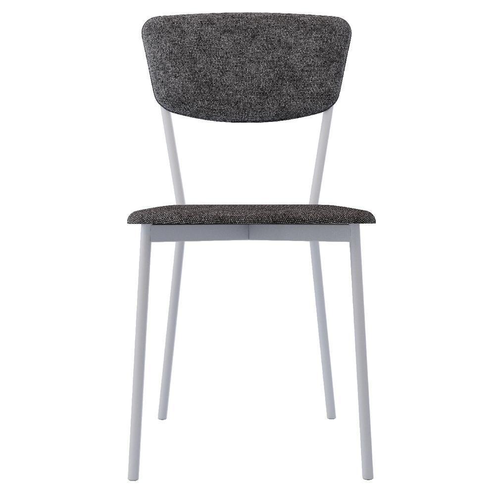 Cadeira Estofada Para Sala De Jantar Village Branco C01 Linho Prata - Lyam Decor - 3