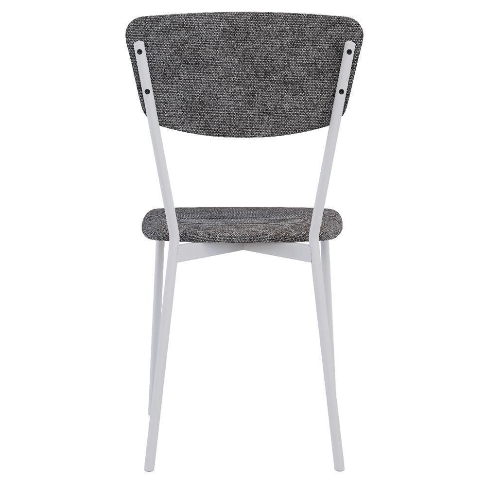 Cadeira Estofada Para Sala De Jantar Village Branco C01 Linho Prata - Lyam Decor - 7