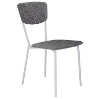 Cadeira Estofada Para Sala De Jantar Village Branco C01 Linho Prata - Lyam Decor - 1