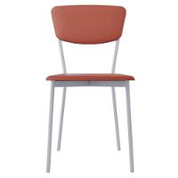 Cadeira Estofada Para Sala De Jantar Village Branco C01 Courino Terra Rosê - Lyam Decor - 3