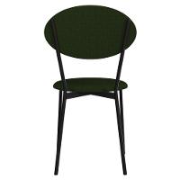 Cadeira Estofada Para Sala De Jantar Azuri Preto C01 Linho Verde Musgo - Lyam Decor - 7