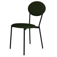 Cadeira Estofada Para Sala De Jantar Azuri Preto C01 Linho Verde Musgo - Lyam Decor - 8