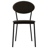 Cadeira Estofada Para Sala De Jantar Azuri Preto C01 Veludo Marrom Sand - Lyam Decor - 3