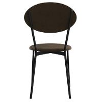 Cadeira Estofada Para Sala De Jantar Azuri Preto C01 Veludo Marrom Sand - Lyam Decor - 7