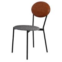 Cadeira Estofada Para Sala De Jantar Azuri Preto C01 Linho Prata Courino Caramelo - Lyam Decor - 8