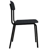 Kit 02 Cadeiras Estofada Para Sala De Jantar Sense Preto C01 Linho Cinza - Lyam Decor - 6