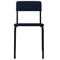 Kit 02 Cadeiras Estofada Para Sala De Jantar Sense Preto C01 Linho Azul - Lyam Decor - 3