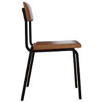 Kit 02 Cadeiras Estofada Para Sala De Jantar Sense Preto C01 Courino Caramelo - Lyam Decor - 6