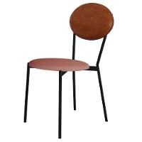 Kit 02 Cadeiras Estofada Para Sala De Jantar Azuri Preto C01 Linho Rosê Courino Caramelo - Lyam Decor - 8