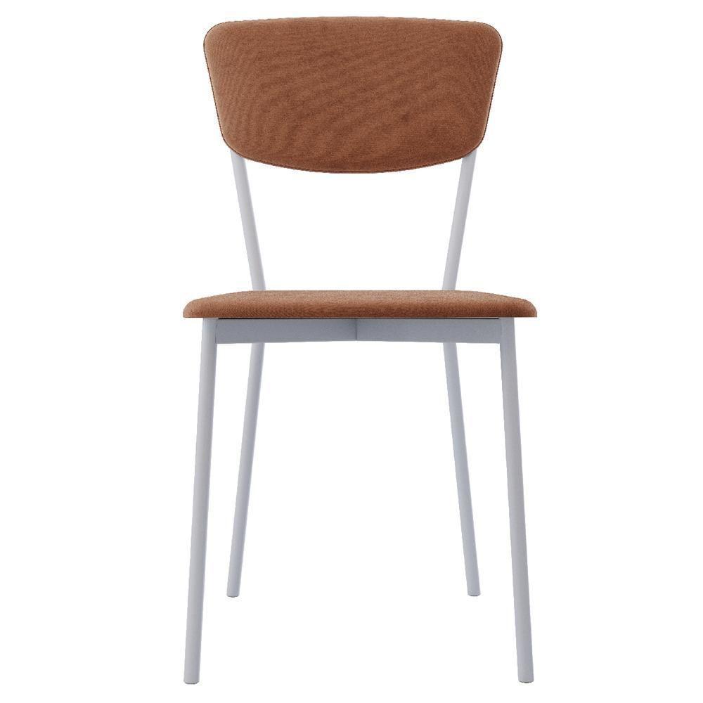 Kit 02 Cadeira Para Sala De Jantar Village Branco C01 Veludo Bege - Lyam Decor - 3