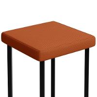 Kit 02 Banquetas Alta Bar Cozinha Sala De Jantar Preto Stella L02 Tecido Terracota - Lyam Decor - 8