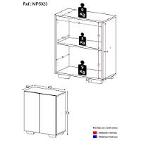 Armário Lavanderia Com 2 Portas Multimóveis Branco - 2