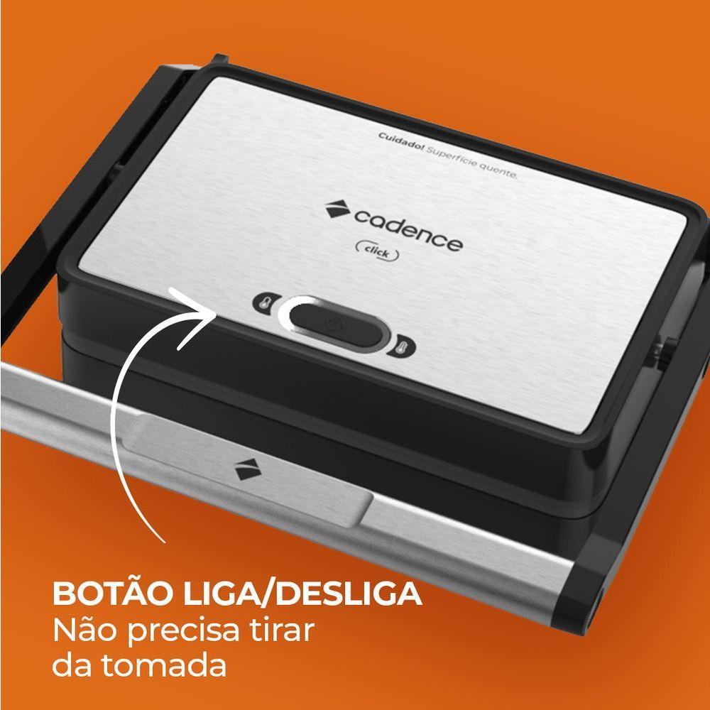 Grill Elétrico Cadence Click Inox 110V - 4