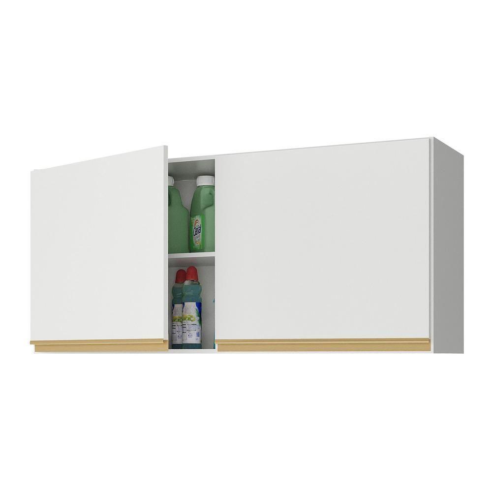 Armário Lavanderia Multiuso 2 Portas Multimóveis Branco - 4