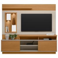 Estante Painel Para Tv 60 Pol Com Led 200cm Bacchi L05 Nature Off White - Lyam Decor - 3