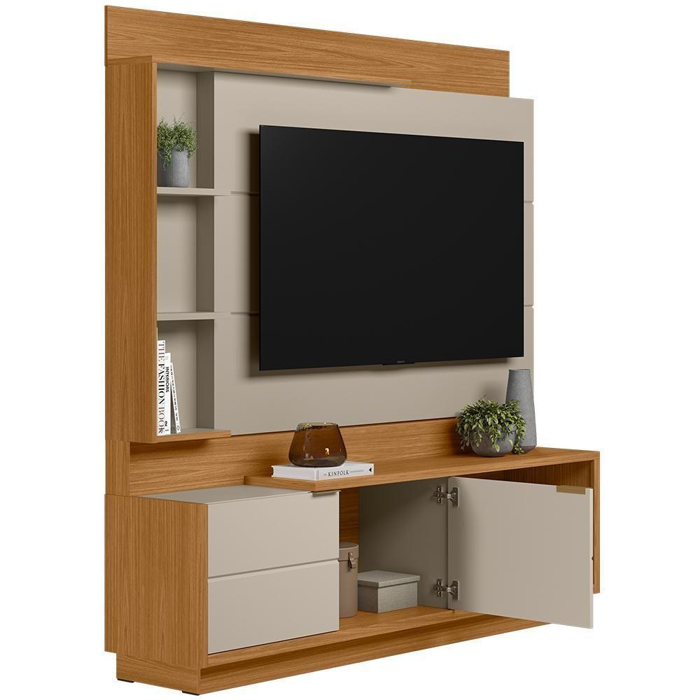 Estante Painel Para Tv 60 Pol 180cm Paradise L05 Nature Off White - Lyam Decor - 6