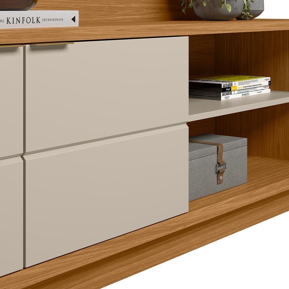 Estante Painel Para Tv 60 Pol 180cm Paradise L05 Nature Off White - Lyam Decor - 8