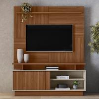 Estante Painel Para Tv 60 Pol 150cm Boaz L05 Jatobá Off White - Lyam Decor - 2